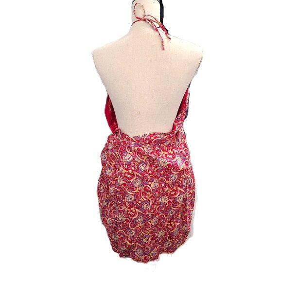 Express 5 6 Wrap Dress Red Floral Sundress Casual Summer Flower Juniors Women - Picture 3 of 10
